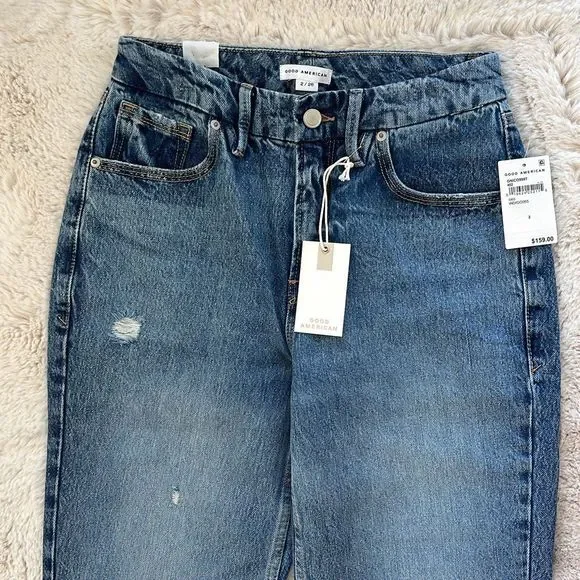 Good American Good 90’s Icon Jeans Indigo Size 2/26 - Picture 4 of 12